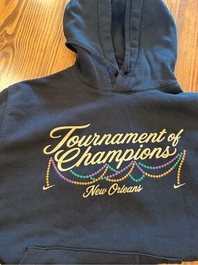 Nike Tournament of Champions New Orleans Hoodie - Black with Gold & Mardi Gras